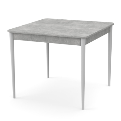 Раздвижной стол Неман МОНО квадрат Бетон/Белый