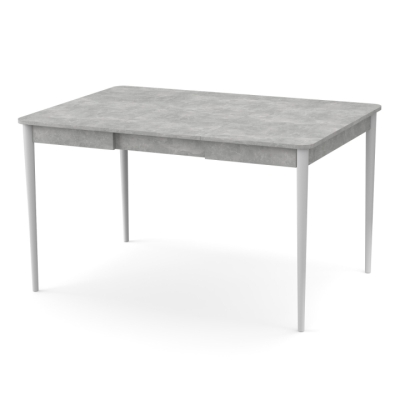 Раздвижной стол Неман МОНО квадрат Бетон/Белый