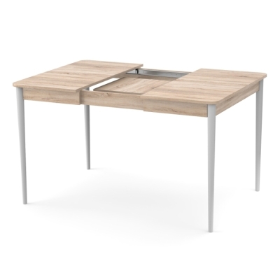 Раздвижной стол Неман МОНО квадрат Дуб сонома/Белый