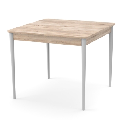Раздвижной стол Неман МОНО квадрат Дуб сонома/Белый