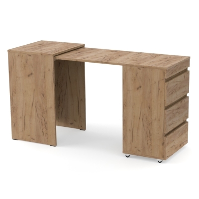 Раздвижной стол-тумба Неман БАРИ Дуб крафт золотой