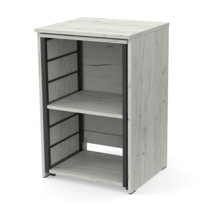 Раздвижной стол тумба Неман ДОЛИН Дуб крафт белый