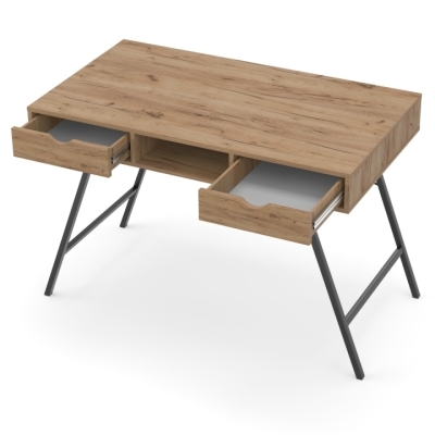 Письменный стол Неман ЛОТОС Дуб крафт золотой/Черный