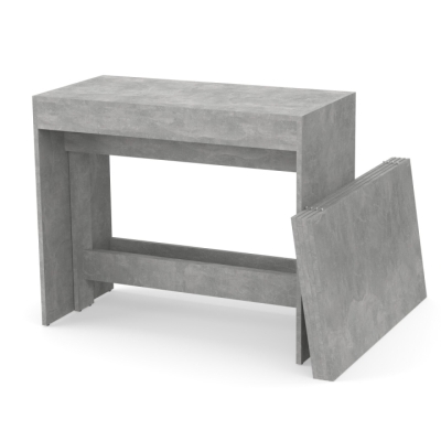 Обеденный раздвижной стол для кухни Неман ПИТОН Лайт Бетон