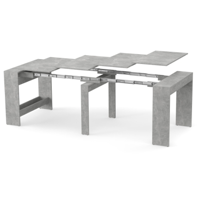 Обеденный раздвижной стол для кухни Неман ПИТОН Лайт Бетон