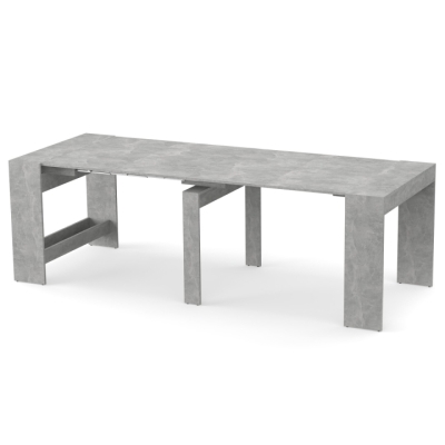 Обеденный раздвижной стол для кухни Неман ПИТОН Лайт Бетон