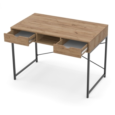 Стол письменный Неман КРАТ Дуб крафт золотой/Черный