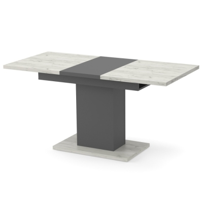 Стол раздвижной Неман ГРЕЙС Дуб крафт белый/Графит