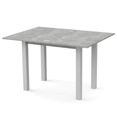 Стол обеденный раскладной Неман ЮК Бетон/Белый
