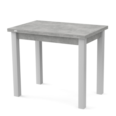 Стол обеденный раскладной Неман ЮК Бетон/Белый