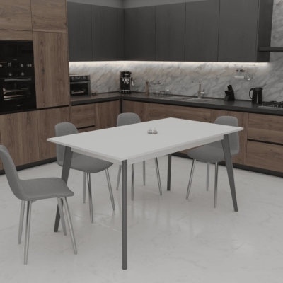 Стол обеденный Неман БОН 1380х780 Белый/Серый