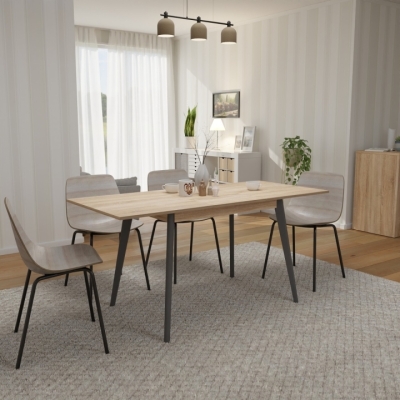 Раскладной стол Неман БОН 1180х680 Дуб сонома/Серый