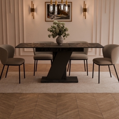 Стол раздвижной Неман ТЭЧ Угольный камень/Антрацит