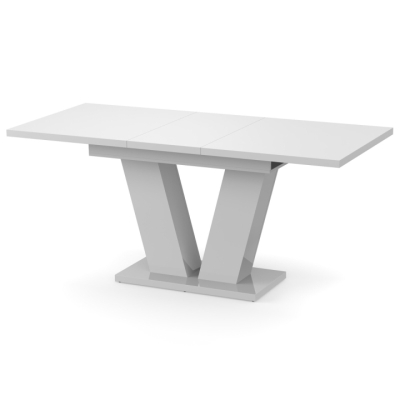 Обеденный раздвижной стол Неман РОЙ МДФ Белый глянец