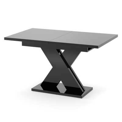 Обеденный раздвижной стол Неман ЛАМАР МДФ Черный глянец