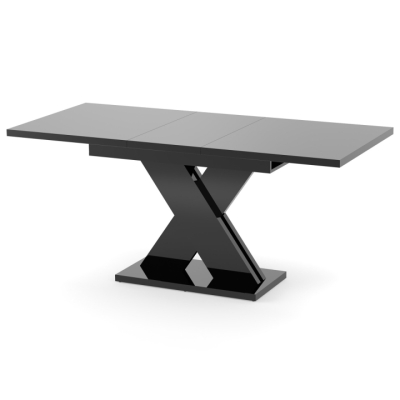Обеденный раздвижной стол Неман ЛАМАР МДФ Черный глянец