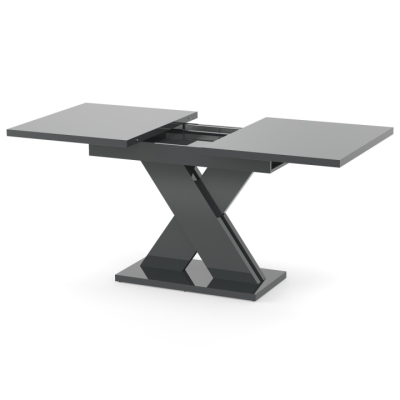 Обеденный раздвижной стол Неман ЛАМАР МДФ Серый глянец