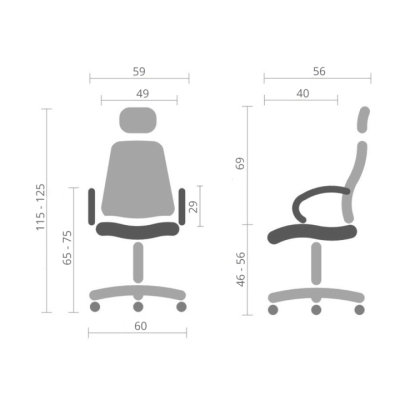 Кресло АКЛАС Тревизо BL Tilt (UK-809A) черное