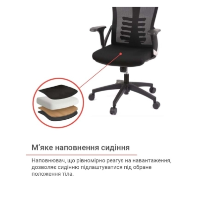 Кресло АКЛАС Урбино BL Tilt (8040A-1) Черный (Черный)