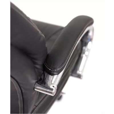 Кресло офисное АКЛАС Бадалона CH MB (Кожа LC-A Black/PU Black)