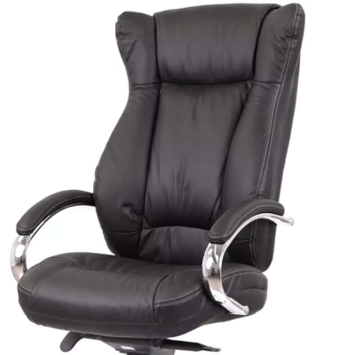 Кресло АКЛАС Бадалона CH MB (Кожа LC-A Black/PU Black)