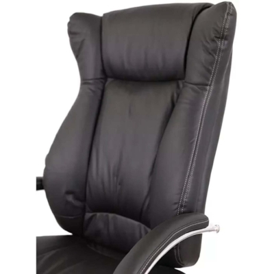 Кресло АКЛАС Бадалона CH MB (Кожа LC-A Black/PU Black)