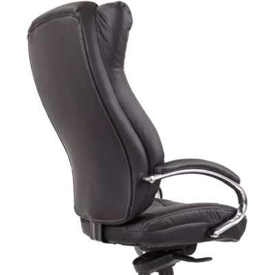 Кресло АКЛАС Бадалона CH MB (Кожа LC-A Black/PU Black)