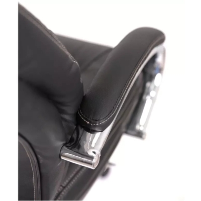 Кресло АКЛАС Бадалона CH MB (Кожа LC-A Black/PU Black)
