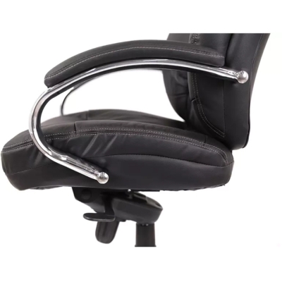 Кресло АКЛАС Бадалона CH MB (Кожа LC-A Black/PU Black)