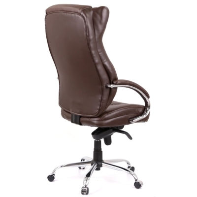 Кресло АКЛАС Бадалона CH MB (Кожа LC-K Dark brown/PU Dark brown)