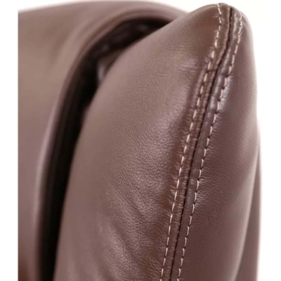 Кресло офисное АКЛАС Бадалона CH MB (Кожа LC-K Dark brown/PU Dark brown)