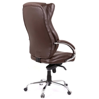 Кресло АКЛАС Бадалона CH MB (Кожа LC-K Dark brown/PU Dark brown)