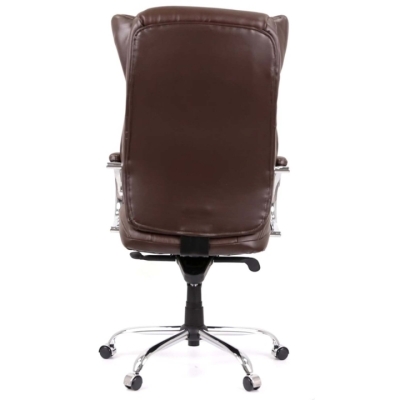 Кресло АКЛАС Бадалона CH MB (Кожа LC-K Dark brown/PU Dark brown)