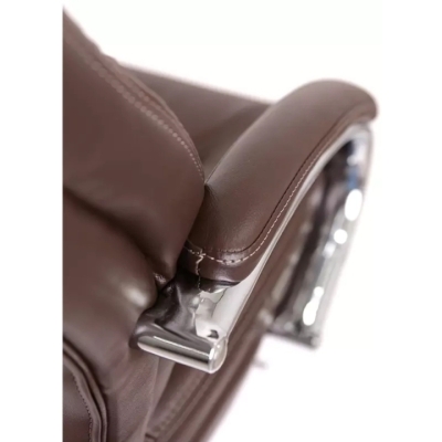 Кресло АКЛАС Бадалона CH MB (Кожа LC-K Dark brown/PU Dark brown)