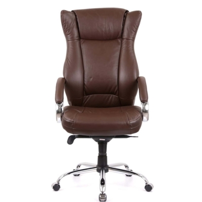 Кресло АКЛАС Бадалона CH MB Коричневый (Кожа LC-K dark brown)