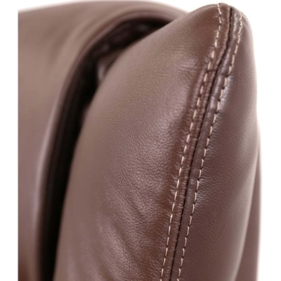 Кресло АКЛАС Бадалона CH MB Коричневый (Кожа LC-K dark brown)
