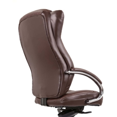Кресло АКЛАС Бадалона CH MB Коричневый (Кожа LC-K dark brown)