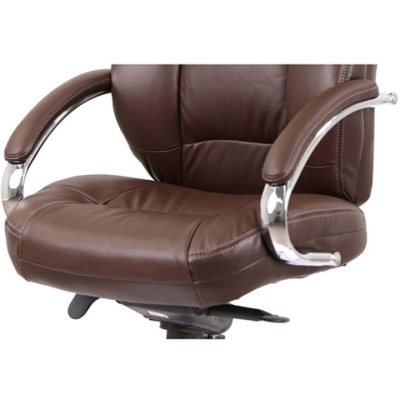 Кресло АКЛАС Бадалона CH MB Коричневый (Кожа LC-K dark brown)