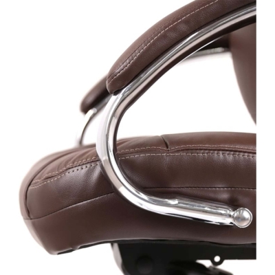 Кресло АКЛАС Бадалона CH MB Коричневый (Кожа LC-K dark brown)