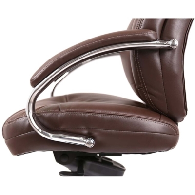 Кресло АКЛАС Бадалона CH MB Коричневый (Кожа LC-K dark brown)