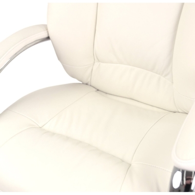 Кресло АКЛАС Бадалона CH MB Белый (Кожа Lux LC-W white)