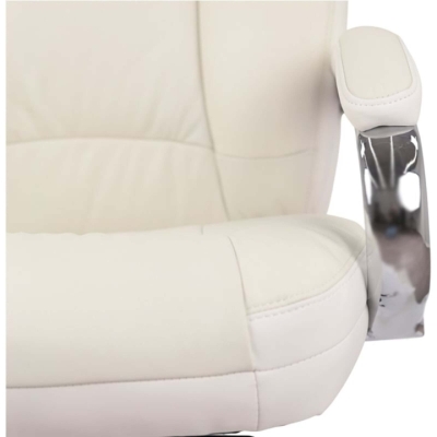 Кресло АКЛАС Бадалона CH MB Белый (Кожа Lux LC-W white)