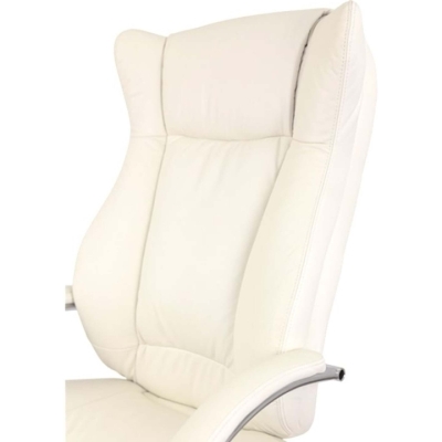 Кресло АКЛАС Бадалона CH MB Белый (Кожа Lux LC-W white)