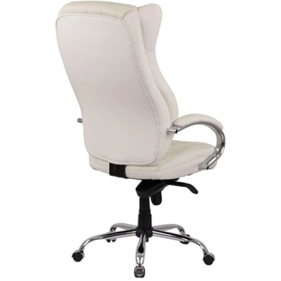 Кресло АКЛАС Бадалона CH MB Белый (Кожа Lux LC-W white)