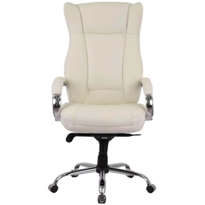 Кресло АКЛАС Бадалона CH MB Белый (Кожа Lux LC-W white)