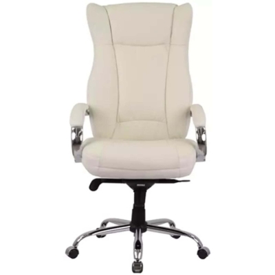 Кресло АКЛАС Бадалона CH MB (Кожа Lux LC-W White/PU White)