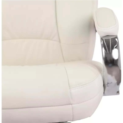 Кресло АКЛАС Бадалона CH MB (Кожа Lux LC-W White/PU White)