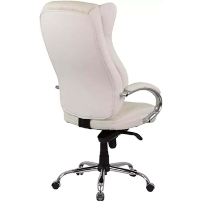 Кресло АКЛАС Бадалона CH MB (Кожа Lux LC-W White/PU White)