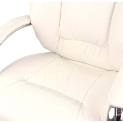 Кресло АКЛАС Бадалона CH MB (Кожа Lux LC-W White/PU White)