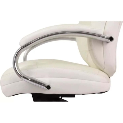 Кресло АКЛАС Бадалона CH MB (Кожа Lux LC-W White/PU White)